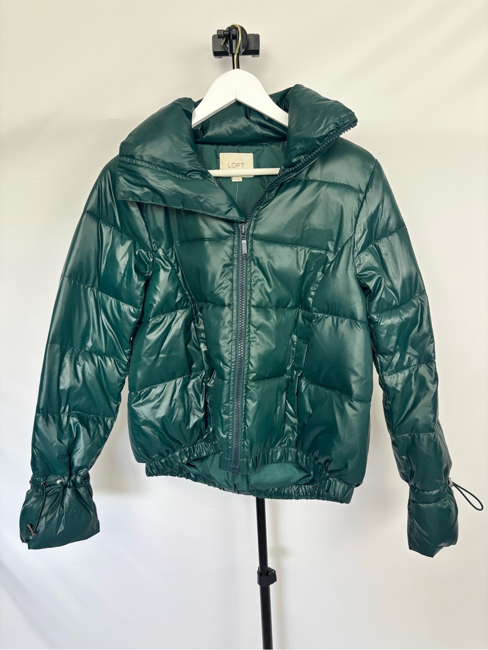 LOFT Emerald Green Puffer Jacket NWT
